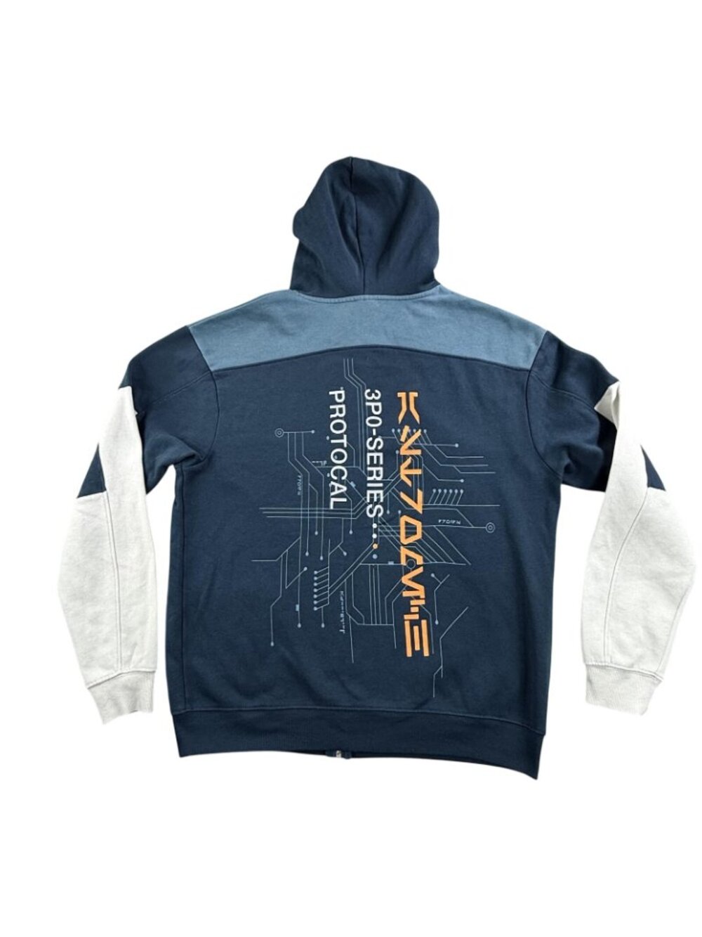 Star Wars Droid Depot C-3PO Hoodie Mens Small Blue Full Zip Galaxys Edge Disney - Picture 2 of 16